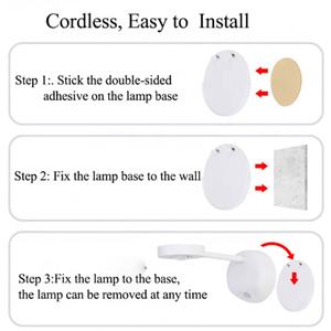 Nueva Lámpara de Gabinete Inalámbrica con Rotación de 360°, Foco LED Recargable con Sensor de Movimiento, Lámpara de Pintura, Lámpara de Atardecer Recargable - Product Image 4