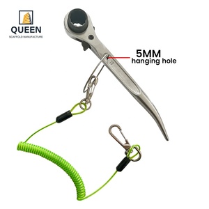19/21MM Reversible Scaffolding <strong>Podger</strong> Ratchet <strong>Spanner</strong> Drop Forged Durable Crv Socket Carbon Steel Handle Short Curved Tail - Product Image 1