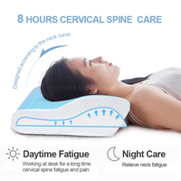 Orthopädisches Memory-Schaum Nackenkissen mit Kühlgel Konturiert zur Linderung von Nackenschmerzen. Lese- und Ruhekissen fürs Bett. Waschbarer Bezug