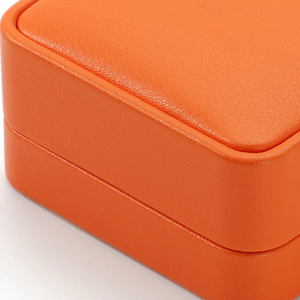 Boîte à bijoux FANXI, boîte à bracelet en cuir PU, couleur orange, emballage personnalisé avec logo, boîte à bijoux - Product Image 5