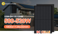 Nouveaux panneaux solaires BC 500W 510W 520W 530W entièrement noirs, modules photovoltaïques à prix avantageux