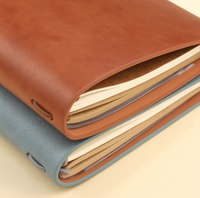Carnet de voyage A6 vintage personnalisé Y824 avec couverture en cuir, petit carnet personnalisable à feuilles mobiles
