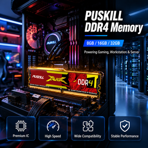 PUSKILL DDR4 32GB UDIMM RAM de escritorio 3200MHz 288 pines 1.2V RAM de alta capacidad para tareas de edición de vídeo y renderizado 3D - Product Image 1