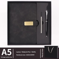 Coffret Cadeau Personnalisé Sophistiqué pour Entreprise : Carnet, Stylo, Bouteille d'Eau – Idéal Conférences et Anniversaires (PU)