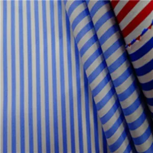 All'ingrosso della fabbrica 108gsm tessuto della camicia in Nylon solido cotone Spandex tessuti tinti a righe