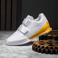 Chaussures d'haltérophilie sur mesure en cuir pour hommes Semelle en caoutchouc antidérapante pour la formation Deadlift et le squat Powerlifting Conception spécifique