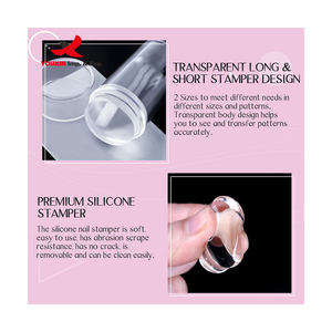 Estampador de Uñas de Silicona Transparente, Raspador, Estampador de Uñas Transparente, Herramientas de Estampado de Manicura, Estampador de Uñas de Gelatina - Product Image 4