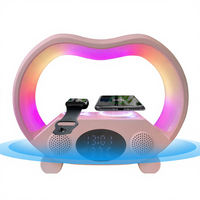 Réveil intelligent RGB à prix de gros, lumière colorée, mini haut-parleur en forme de G, lampe de réveil avec chargeur pour iWatch