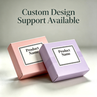 Ensemble de boîtes à savon en carton rigide rose écologiques personnalisables avec gaufrage et laminage mat pour emballage cadeau