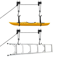 Support à poulie monté au plafond pour vélo de garage, élévateur gain de place compatible avec vélos de route, VTT et pliants de
