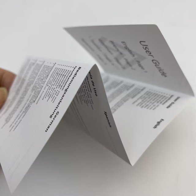 Fsc Certified Customized Black Folding Paper Printed Brochure User Manual Instruction Manual Printing