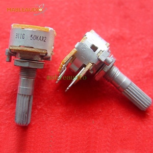 ALPS <span class=keywords><strong>TYPE16</strong></span> 50KA X2แข็งSolid Shaft Potentiometerสำหรับเครื่องขยายเสียง - Product Image 1