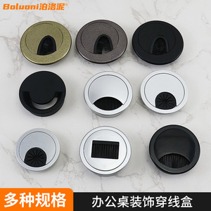 Round Cable Hole Cover Box For <b>Desk</b> TV <b>Computer</b> Wire Management Dustproof ABS PP Material Durable <b>Standing</b> Type - Product Image 2