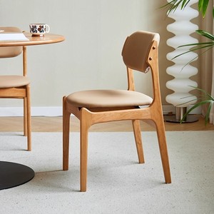 Nordic Solid Wood <b>Dining</b> <b>Chair</b> Upholstered Modern Minimalist Style For <b>Dining</b> Room Study Adult Use - Product Image 3