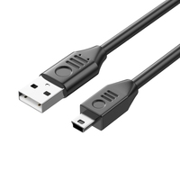 Cable Mini USB de 90 Grados en Ángulo Recto para Garmin Nuvi, Canon Dash Cam, SatNav, Sincronización de Datos de 480 Mbps, Carga, de 0.15M a 5M