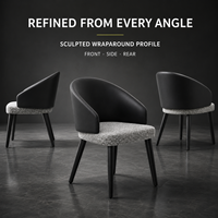 Fauteuil de salle à manger classique avec dossier en forme de baignoire, assise rembourrée en mousse moulée, pieds en bois de frêne massif, pour restaurant, hôtel, salle de banquet
