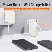 Batterie externe magnétique sans fil 10000 mAh avec câble intégré, charge rapide PD 22,5 W, chargeur portable mince, vente en gros