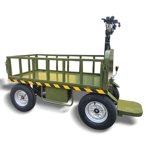 Four-wheel Disc System Battery Powered Hand Push Flatbed Transport Trolley <b>Carts</b> Price - Product Image 4