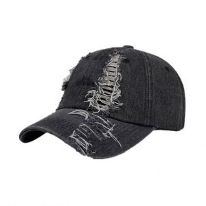 Wholesale High Quality Distressed Washed Denim <b>Brimless</b> Baseball Cap - Product Image 4