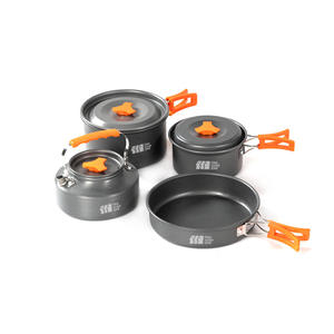 Poêle à frire en alliage d'aluminium de 19,7 cm avec poignée orange pour la cuisine en plein air et le camping - Product Image 5