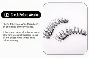<span class=keywords><strong>Faux</strong></span> <span class=keywords><strong>cils</strong></span> magnétiques 3D synthétiques doux semi-faits à la main, réutilisables, format voyage, 2 paires avec pinces - Product Image 5
