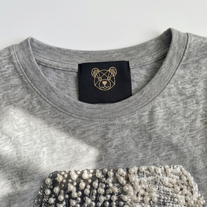 T-<span class=keywords><strong>shirt</strong></span> décontracté d'été pour <span class=keywords><strong>femme</strong></span>, col rond, coupe oversize, manches courtes, 100 % coton jersey, imprimé numérique, respirant, anti-boulochage - Product Image 3