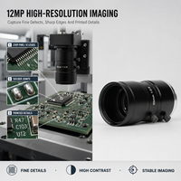 Lente de Cámara de Visión Industrial con Montura C de 12MP, 8mm, 12mm, 16mm, 25mm, 35mm, 50mm