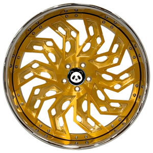 Cerchi in Lega Forgiati Rucci di Lusso a Due Pezzi, 15-26 Pollici, 5x127 5x112, Dorati con Profilo Profondo e Tappo Flottante per Chevrolet Ford AMG - Product Image 3