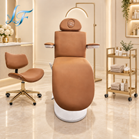 Fauteuil électrique professionnel pour esthéticienne, table de soin spa avec trou pour le visage et accoudoirs pour salon de beauté