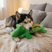 Fabricant de jouets en peluche personnalisés, jouets à mâcher pour animaux de compagnie d'intérieur, jouets en peluche en forme de crocodile pour chiens