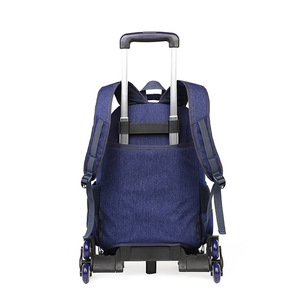 Unisex Rolling Backpack With Six Wheels School Trolley Suitcase for Teenagers Kids Students Wheeled Laptop Backpack for Travel - Product Image 6