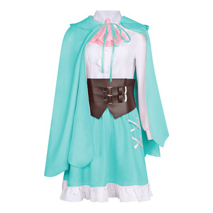 Conjunto de Disfraz de Cosplay de Emilia de Re:Zero, Traje de Anime para Actuación, Vestido de Sirvienta Rosa y Azul - Product Image 5
