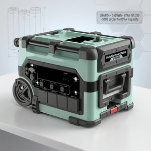 ชุดแบตเตอรี่ IP53 พร้อมมาตรฐาน IP66 กำลังไฟ 3600 วัตต์ รับประกัน 5 ปี สถานีไฟฟ้าแบบพกพาและสามารถวางซ้อนกันได้ - Product Image 1