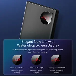 <span class=keywords><strong>Baseus</strong></span> - <span class=keywords><strong>Batería</strong></span> <span class=keywords><strong>Externa</strong></span> Portátil de 20000 mAh, Carga Rápida PD de 22.5 W, para iPhone, Xiaomi Mi, Poverbank - Product Image 5