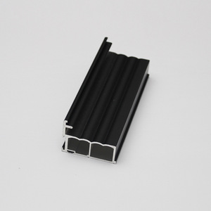 Perfil de Aluminio Anodizado Negro para Puerta Corredera de Vidrio, Herrajes para Armario y Ventana, Diseño Desmontable - Product Image 4