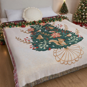 Dairui bán buôn tùy chỉnh dệt kim dệt polyester bông Jacquard chủ đề ném tấm thảm chăn - Product Image 6