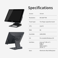 Terminal Punto de Venta con Pantalla Táctil de 15.6 Pulgadas y Pantalla para Clientes de 11.6 Pulgadas, Fabricación ODM OEM para Comercio Minorista