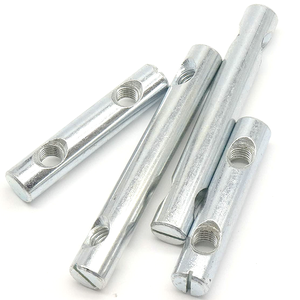 M6 M8 Gavanizing Fente Deux Trous Baril Raccords De Meubles Joint Connecteur Cylindre Croix Insert Écrou - Product Image 3