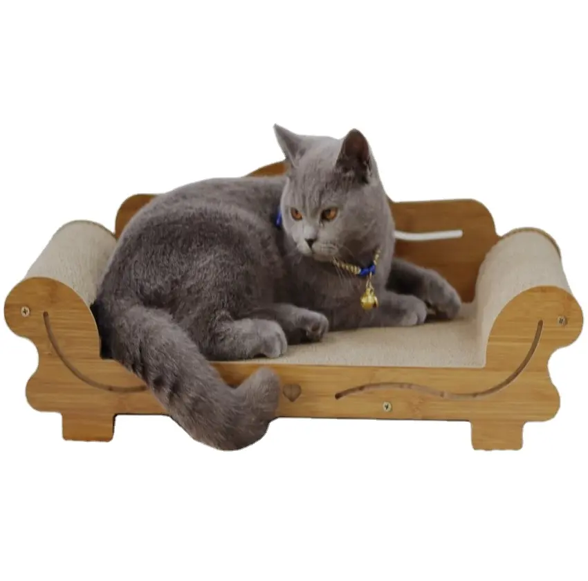 Corrugated Board Cat Sofa Furniture Protector Cat Resting Bed with Scratch Board for Cat.