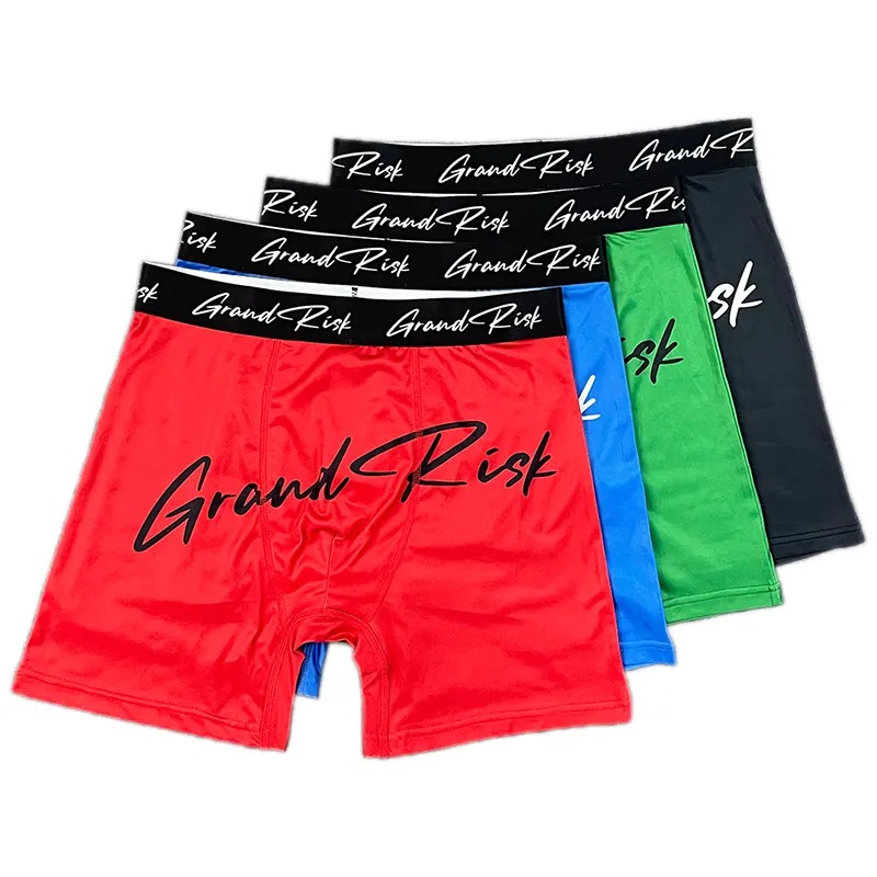 Free Mock Up Custom Logo Plus Size Underwear Small MOQ Boxer For Men Printed Men's Underwear