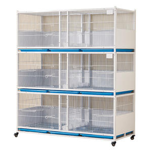 Cage à pigeons robuste de qualité supérieure, 3 niveaux, 160 cm, en fer, anti-prédateurs, multi-compartiments, pour l'accouplement et la reproduction des pigeons - Product Image 1