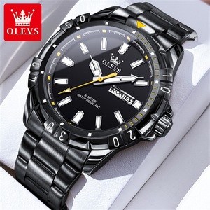 OLEVS 5560 ragazzi Cool guardare tutto nero <span class=keywords><strong>orologio</strong></span> da uomo <span class=keywords><strong>con</strong></span> le mani luminose <span class=keywords><strong>cinturino</strong></span> <span class=keywords><strong>in</strong></span> <span class=keywords><strong>acciaio</strong></span> inox semplice <span class=keywords><strong>SmartWatch</strong></span> - Product Image 6