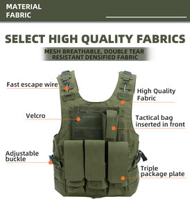 Gilet tactique multifonctionnel Oxford noir Systèmes de sécurité MOLLE Fournitures d'équipement d'équipement Vente sur gilet tactique multifonctionnel - Product Image 4