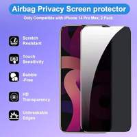Protection d'écran de téléphone portable en verre trempé anti-espionnage, anti-rayures, dureté 9H, épaisseur 0,18 mm, en aluminium de haute qualité