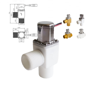 Goldenland Solenoid darbeli vana 2 yollu 3V DC, akıllı ev musluk ve pisuar floş için düşük güç, G1/2 "fabrika SDF-S209C plastik - Product Image 1
