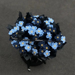 Hand-woven woolen flower finished bouquet simulation starry <b>soap</b> flower holiday gift bouquet - Product Image 4