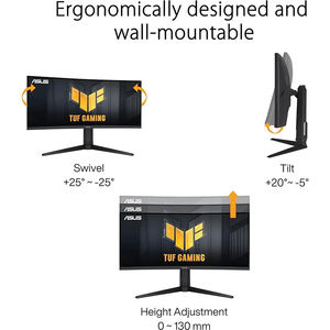 TUF Gaming VG34VQL3A- QHD (3440X1440), 34 pollici 180Hz, 1ms, 1440P 1500R Monitor curvo estrema sfocatura a basso movimento, 125% SRGB - Product Image 6