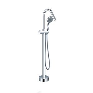 Grifo de latón pulido de pie para bañera, monomando, con acabado cerámico cromado LY-18103 - Product Image 6