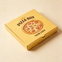 Caja de Pizza Ecológica Moderna de Lujo, Caja de Embalaje de Alimentos con Logotipo Personalizado, Caja de Papel para Llevar Pizza con Relieve