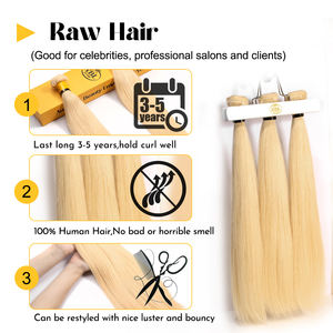 XBL Local Pickup USA Nahtlose Echthaar verlängerungen Blonde Raw Bundles Gerade Locken für Black <span class=keywords><strong>Queens</strong></span> - Product Image 4
